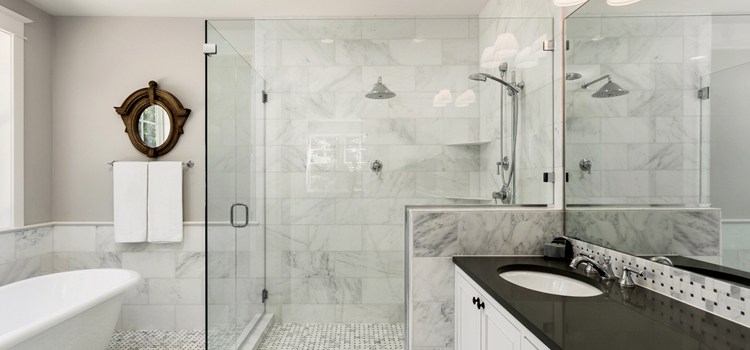 bathroom shower door installation in Maywood