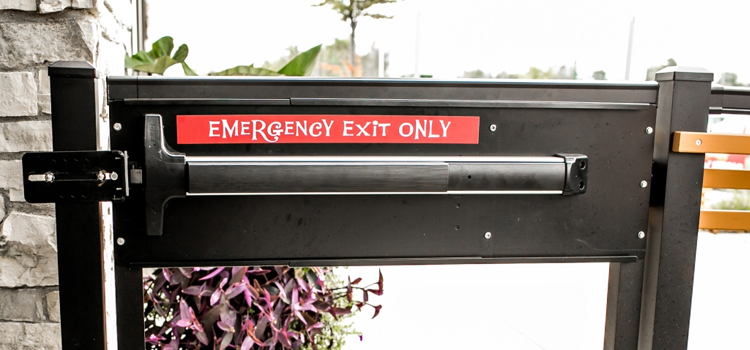 emergency push bar installation in Maywood